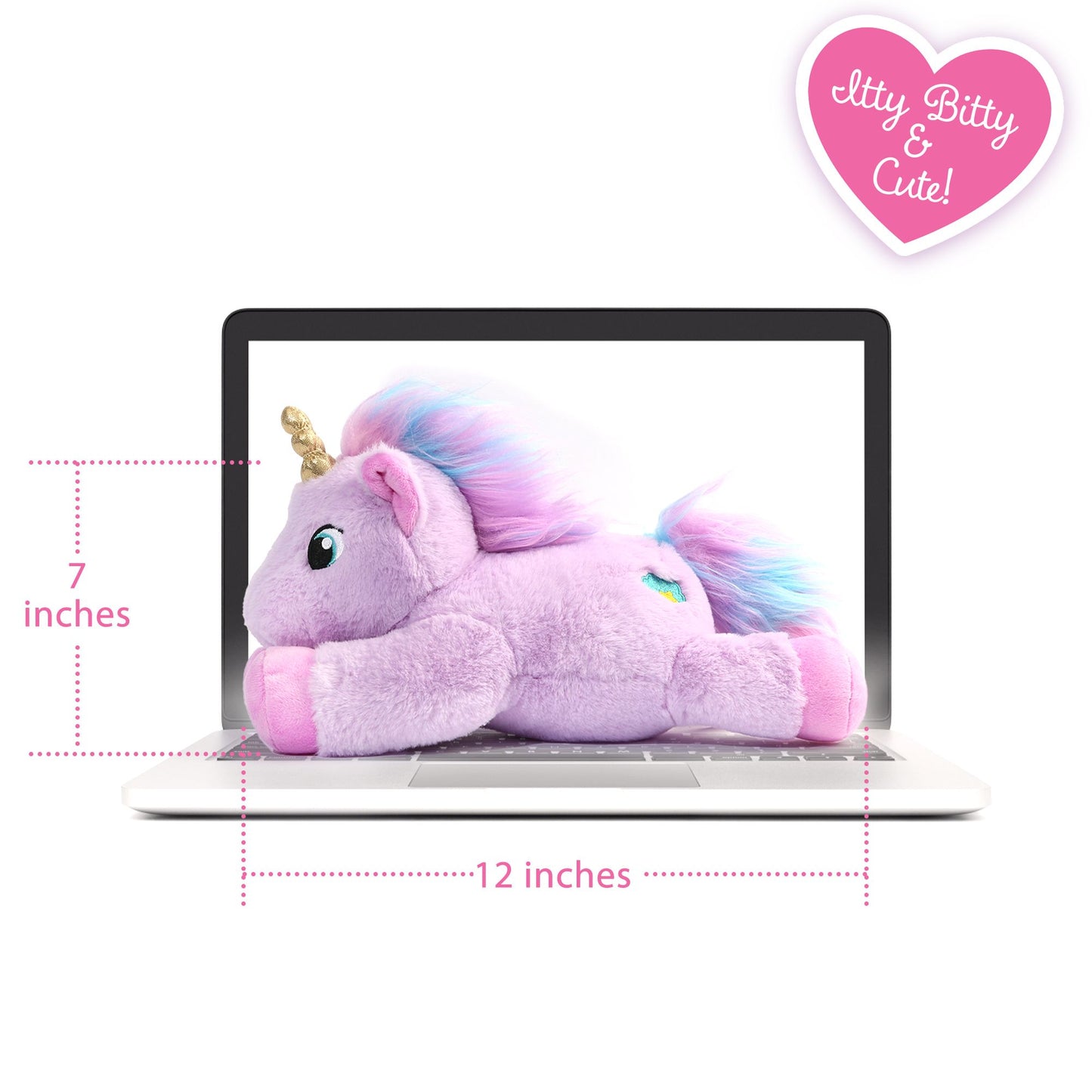 LotFancy 2 Pcs 12" Unicorn Stuffed Animal Plush Toys Gifts for Kids, Girls, Purple and White