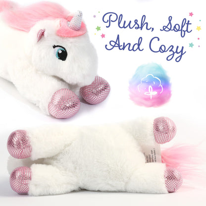 BenBen Unicorn Stuffed Animal 7", Set of 2, Purple and White, Small Unicorn Plush Toy Gifts for Baby Girls Boys