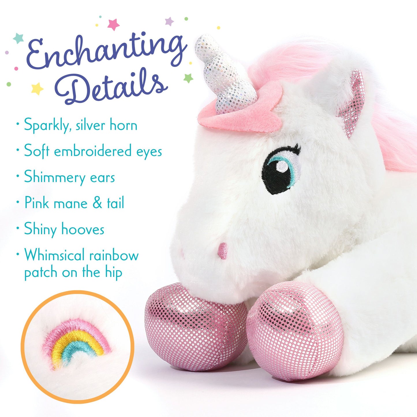 BenBen Unicorn Stuffed Animal, Soft Cute Unicorn Toy Gifts for Baby Girls Kids