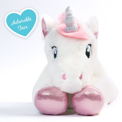 LotFancy 2 Pcs 12" Unicorn Stuffed Animal Plush Toys Gifts for Kids, Girls, Purple and White