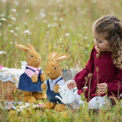 LotFancy Bunny Stuffed Animal, 12" Peter Rabbit Plush Toy for Home Decor, Gift for Kids, Boys