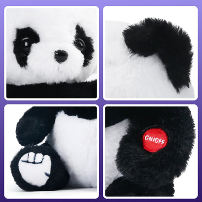 LotFancy Panda Stuffed Animal, 8 in Panda Bear Plush Toy with LED Light, Gift for Girls, Boys, Kids