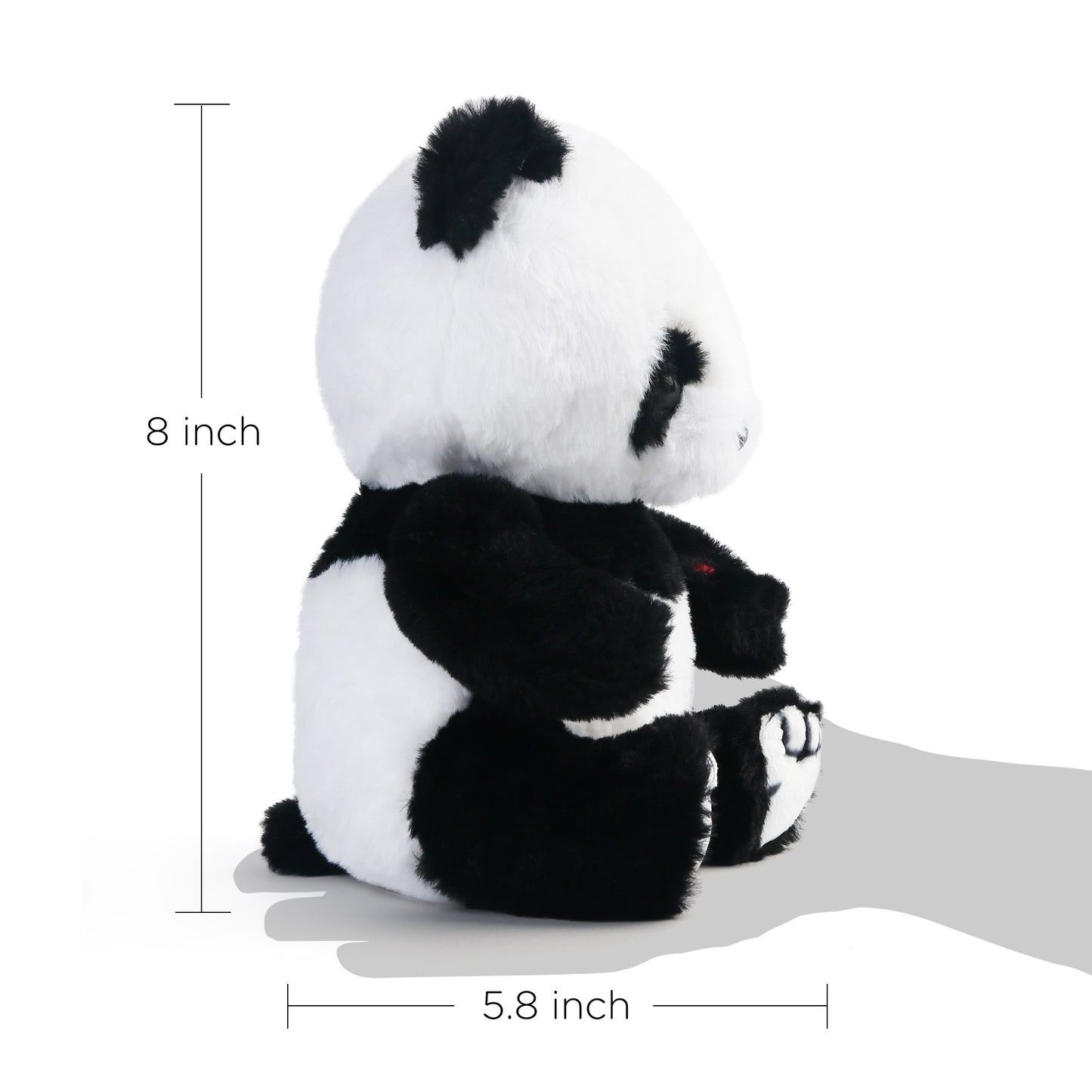 LotFancy Panda Stuffed Animal, 8 in Panda Bear Plush Toy with LED Light, Gift for Girls, Boys, Kids