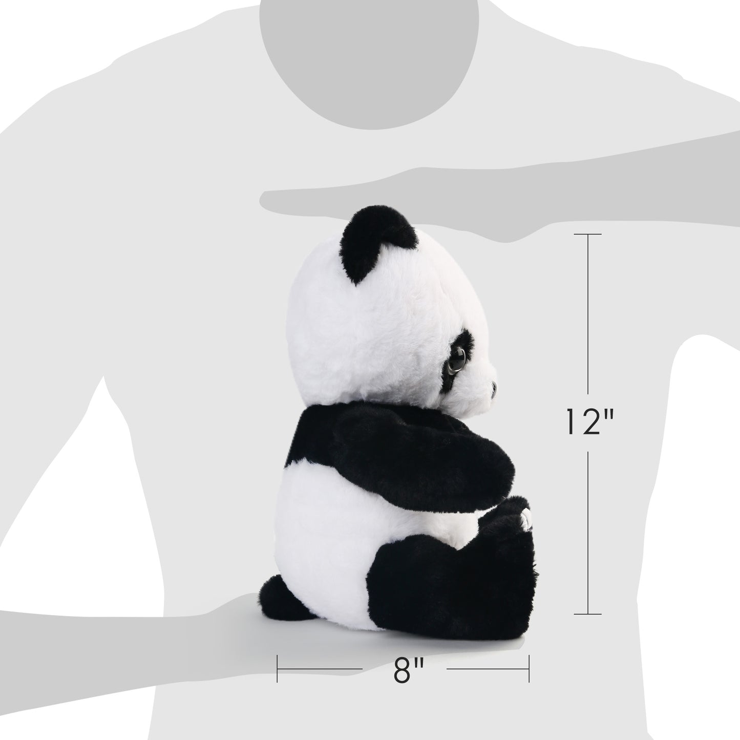 LotFancy Panda Stuffed Animal, Soft Cuddly Baby Panda Bear Plush Toy, Cute Plushies for Kids, White and Black, Easter Decorations PMT