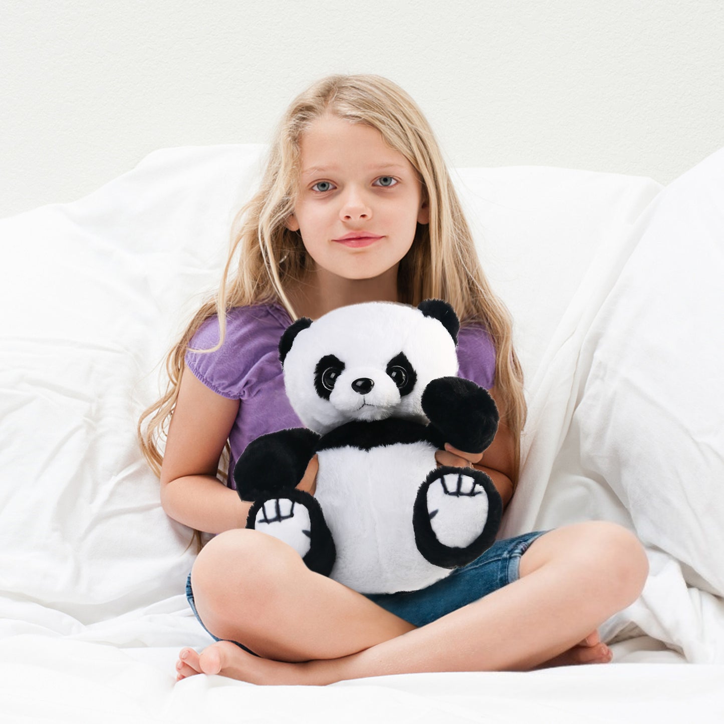 LotFancy Panda Stuffed Animal, 12 in Soft Baby Panda Plush Toy Gift for Kids, Girls, Boys