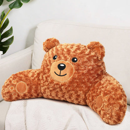 BenBen Reading Pillow for Kids Adults Teens, Teddy Bear, Bed Pillow for Sitting up in Bed WMT