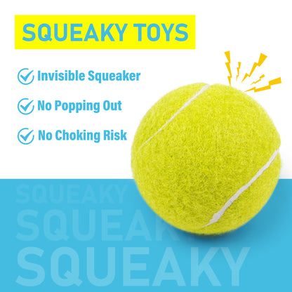 Prime Pets Tennis Balls for Dogs, 3 Pack, 2.5'' Dog Balls for Large Medium Dogs, Puppy Chew Toys