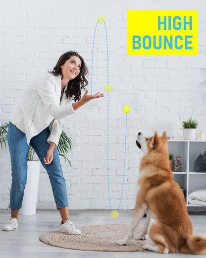 Prime Pets Tennis Balls for Dogs, 3 Pack, 2.5'' Dog Balls for Large Medium Dogs, Puppy Chew Toys