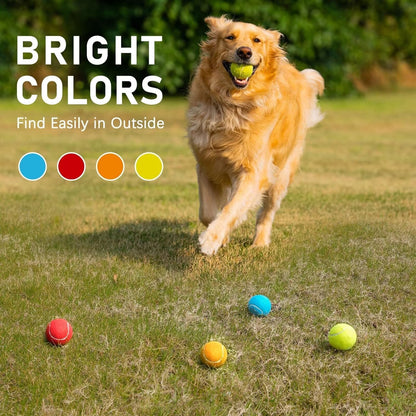 PrimePets Tennis Balls for Dogs, Interactive Fetch Dog Toy Balls for Indoor Outdoor Play Fetch Dog Balls for Medium, Large Dogs PMT