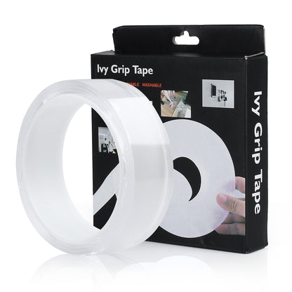 Gel Grip Tape Roll by LotFancy, Nano Double Sided Sticky Tape, Traceless Washable Adhesive Tape, Reusable, Removable, for Home, Kitchen, Wall, Room, Office Decor, Rug, Carpet