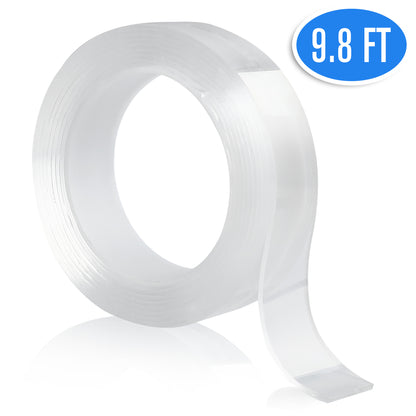 LotFancy Reusable Nano Double Sided Adhesive Tape, 9.84FT