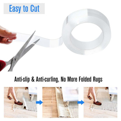 LotFancy Reusable Nano Double Sided Adhesive Tape, 9.84FT
