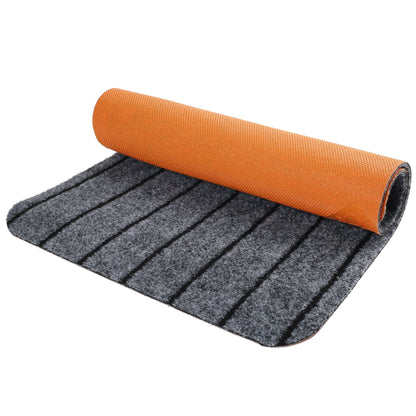 LotFancy Doormat for Outside Inside,17x30 in, 2 Pcs Non-Slip Backing, Rubber Welcome Mat WMT