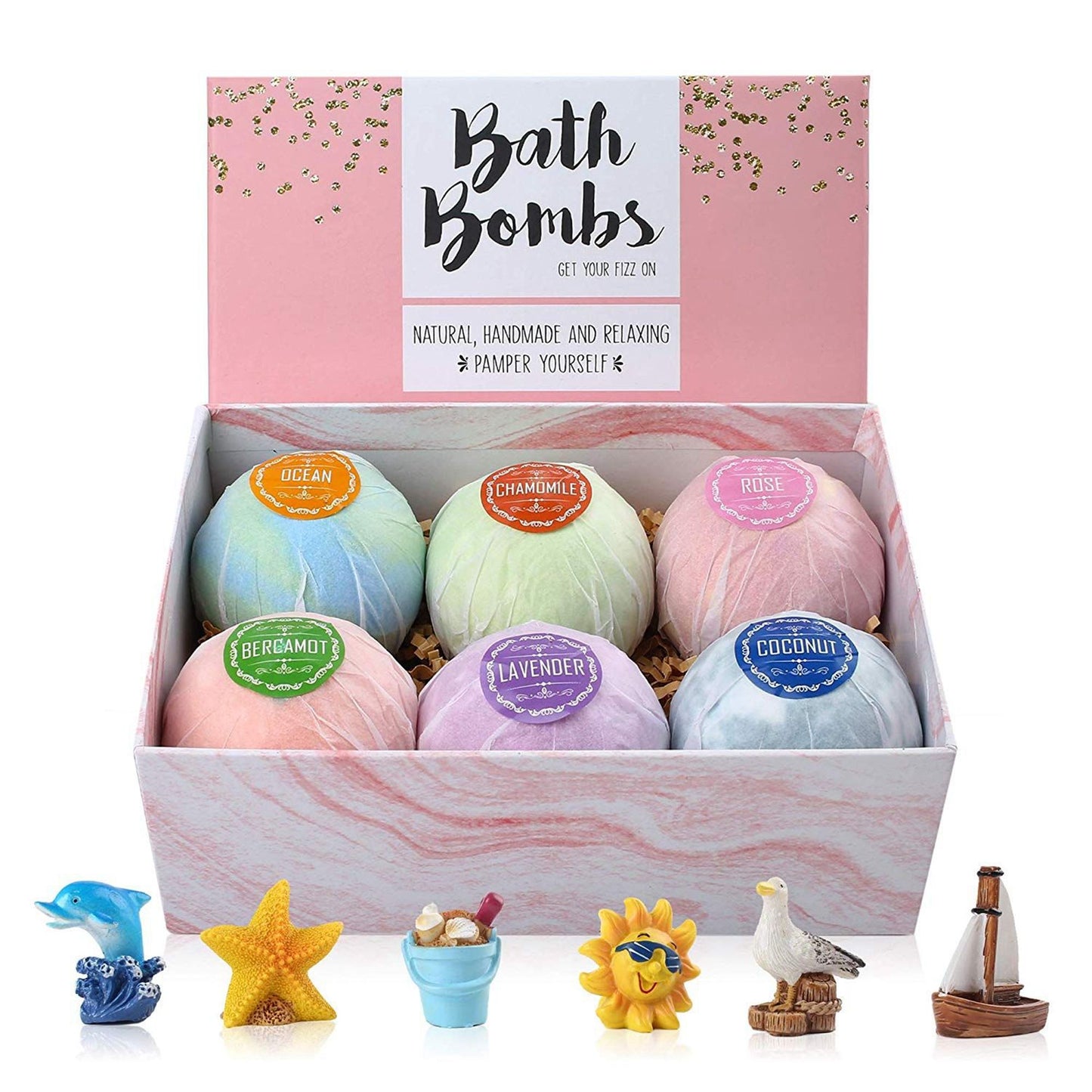 LotFancy Bath Bombs for Women, Natural Bath Bombs, Shea Butter, Rich in Essential Oil. Fizzy SPA Bath Bombs Gifts Set for Her/Him, Wife, Girlfriend, Mother’s Day, Birthday, Christmas Gift
