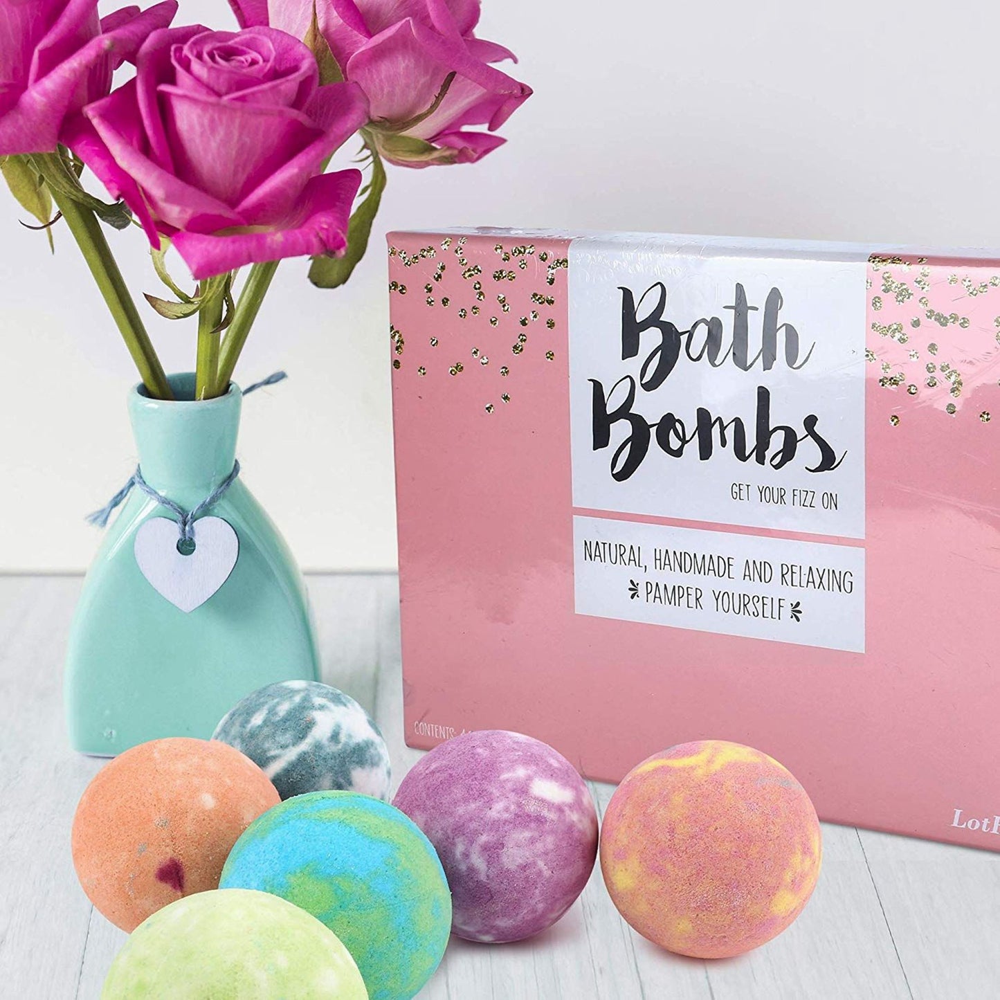 LotFancy Bath Bombs for Women, Natural Bath Bombs, Shea Butter, Rich in Essential Oil. Fizzy SPA Bath Bombs Gifts Set for Her/Him, Wife, Girlfriend, Mother’s Day, Birthday, Christmas Gift
