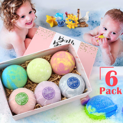 LotFancy Bath Bombs for Women, Natural Bath Bombs, Shea Butter, Rich in Essential Oil. Fizzy SPA Bath Bombs Gifts Set for Her/Him, Wife, Girlfriend, Mother’s Day, Birthday, Christmas Gift