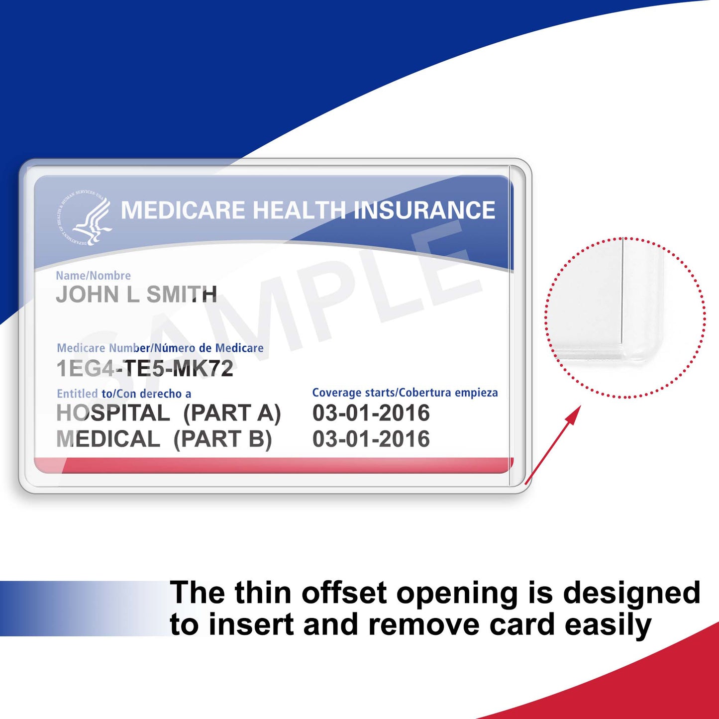 LotFancy New Medicare Card Holder, 16 Packs, 12Mil Clear Waterproof Medicare Card Protector Sleeves for Credit Card