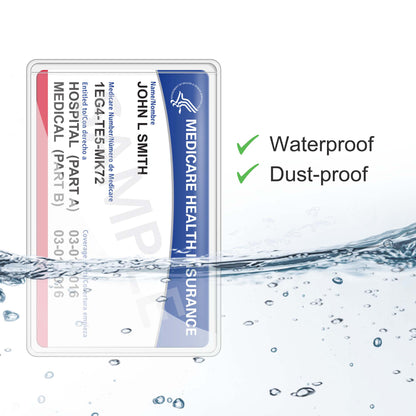 LotFancy New Medicare Card Holder, 16 Packs, 12Mil Clear Waterproof Medicare Card Protector Sleeves for Credit Card