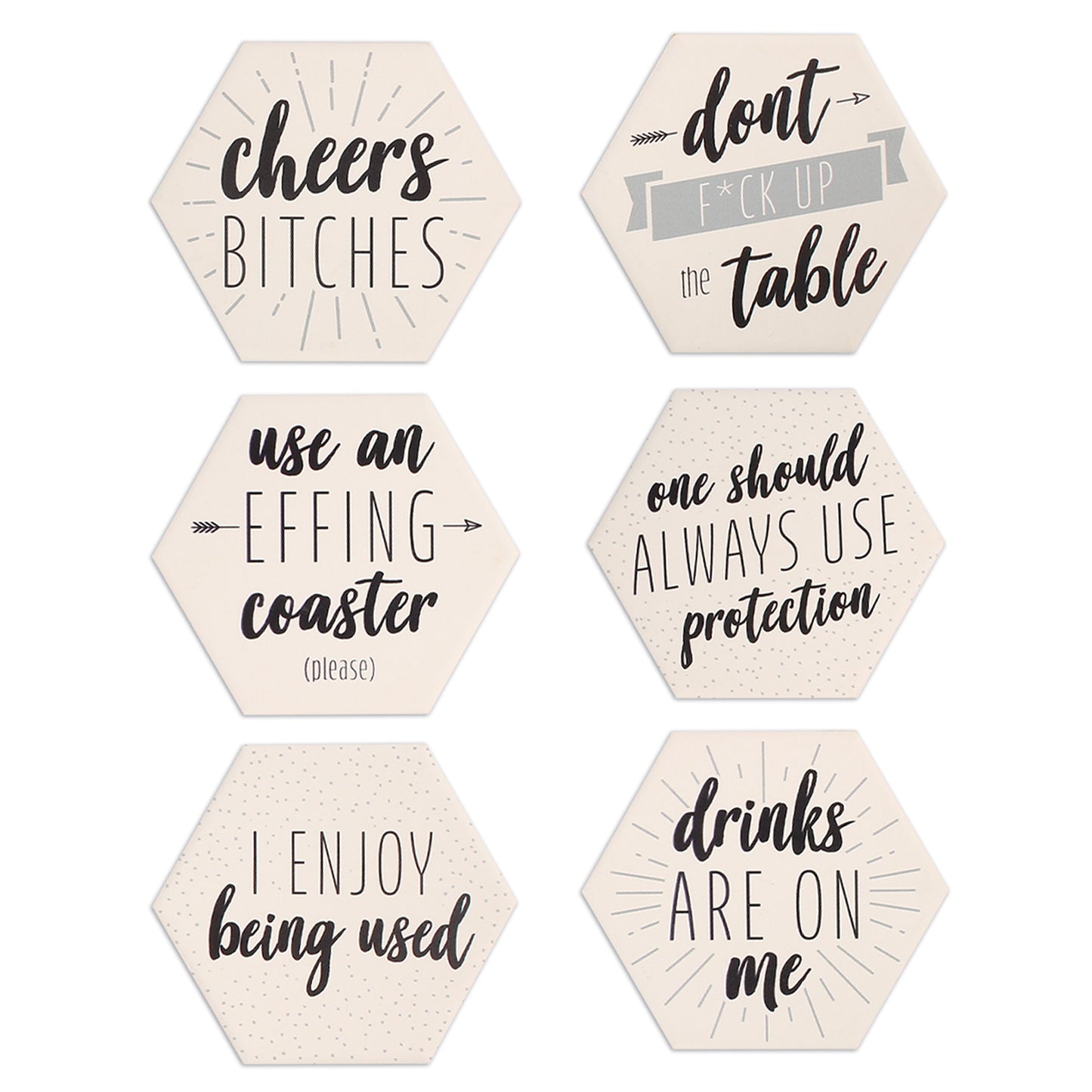 LotFancy 6Pcs Coasters for Drinks Absorbent, 4" x 4" Square Coasters Set, with Non-Slip Cork Base