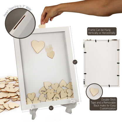 LotFancy Wedding Guest Book, 10x8’’ Sign in Book