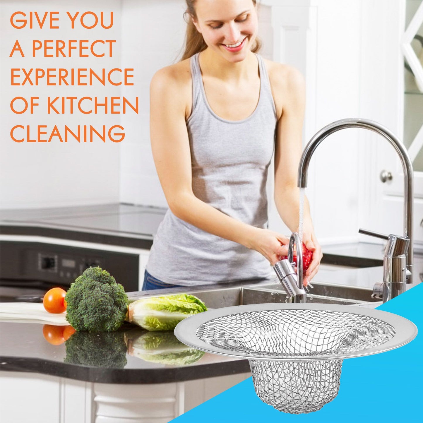 LotFancy 30 Pcs Bathroom Sink Strainer, 2.75 in Mesh Drain Strainer, Silver