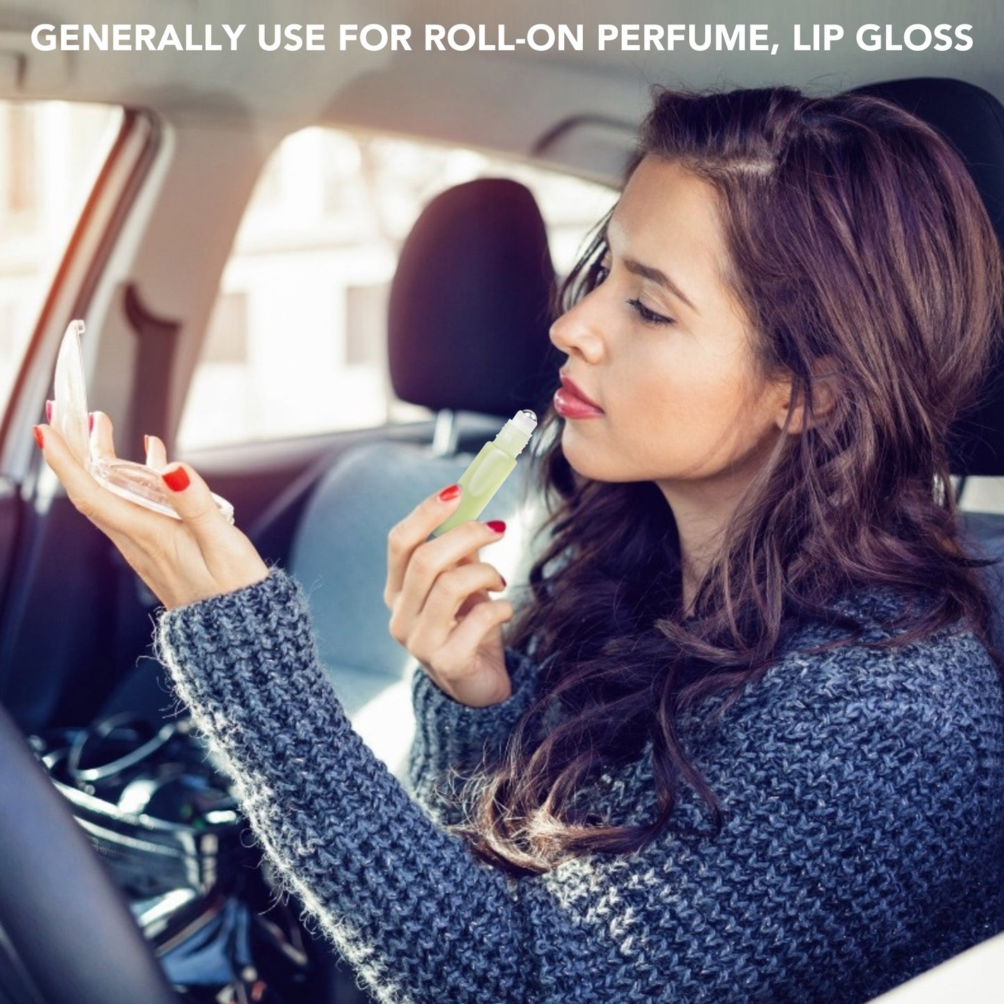 LotFancy Essential Oil Roller Bottles, 24pc 10ml Amber Glass Bottle with Roller Balls and Caps