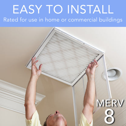 LotFancy 20x25x1 Air Filters, 6 Pack, MERV 8 Pleated HVAC AC Furnace Filters
