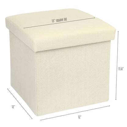 LotFancy Storage Ottoman Cube Bench