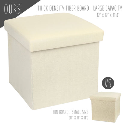 LotFancy Storage Ottoman Cube Bench