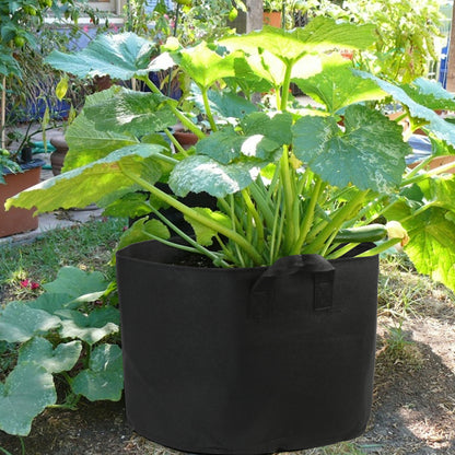 LotFancy Grow Bags, Thickened Nonwoven Fabric Pots with Reinforced Handles, Heavy Duty Aeration Planter Bags for Vegetables Flowers Fruits, Black