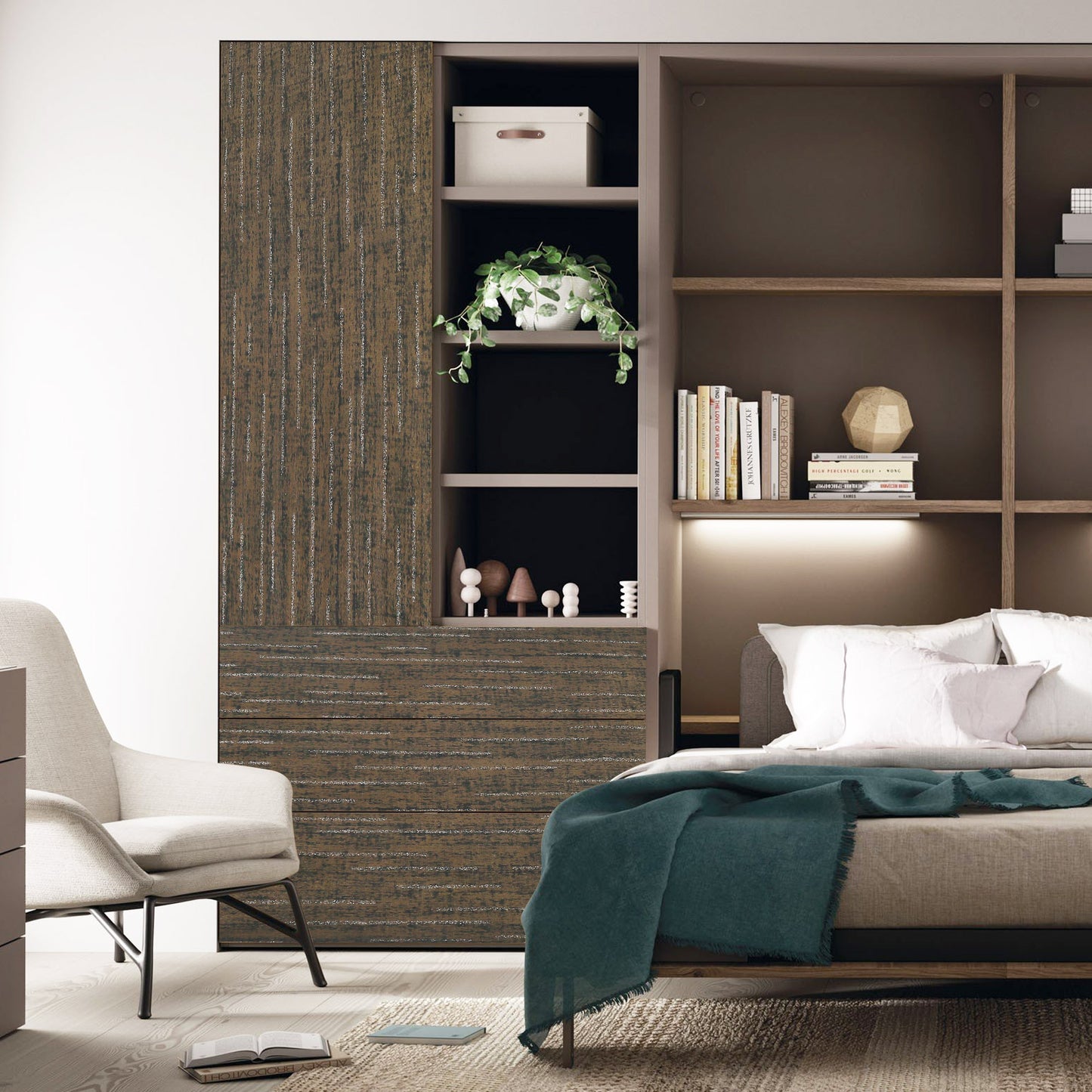 LotFancy Peel and Stick Wallpaper, Mocha Brown, Removable Contact Paper, Self Adhesive Wall Paper