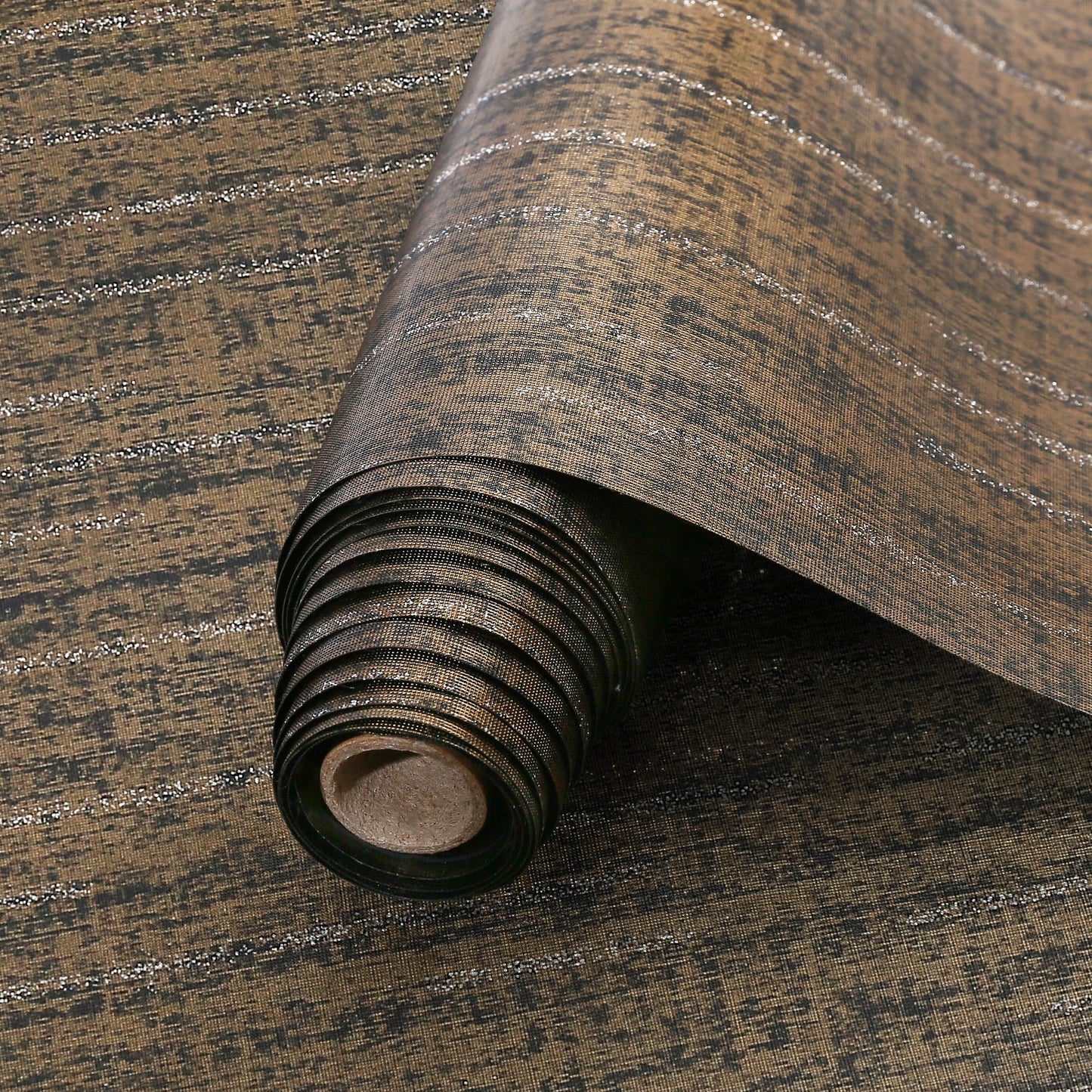 LotFancy Peel and Stick Wallpaper, 23.6 x 118 in, Retro Gold with Streak, Removable Contact Paper