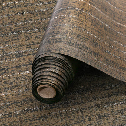 LotFancy Peel and Stick Wallpaper, 23.6 x 118 in, Retro Gold with Streak, Removable Contact Paper