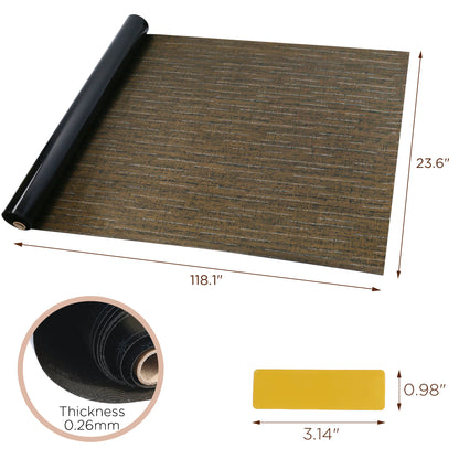 LotFancy Peel and Stick Wallpaper, 23.6 x 118 in, Retro Gold with Streak, Removable Contact Paper