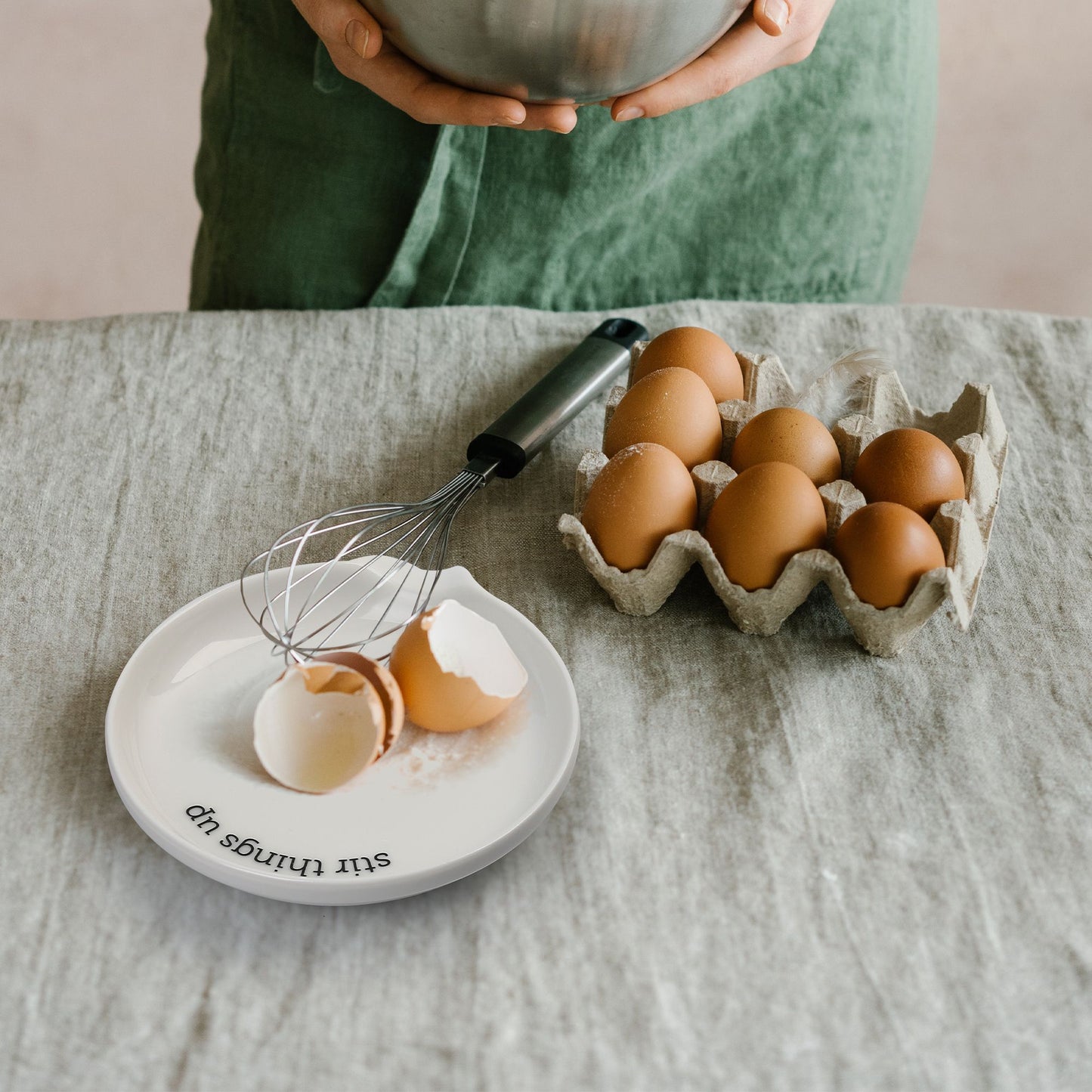 LotFancy Spoon Rest, Ceramic Spoon Holder, 5.2 in, White