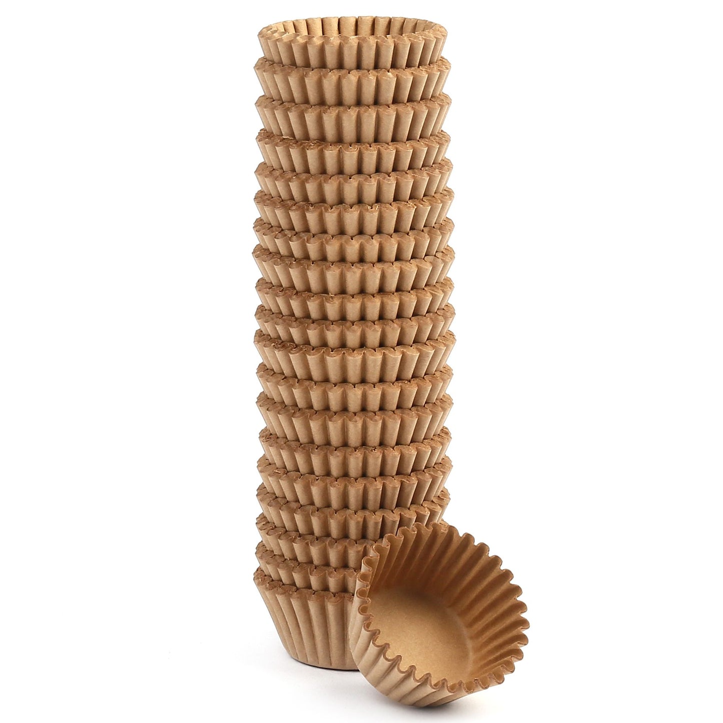LotFancy 500Pcs Mini Cupcake Liners, Muffin Baking Cup, Small Cupcake Wrappers, Brown