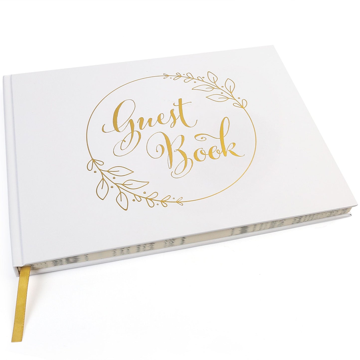 LotFancy Wedding Guest Book, Personalized Guest Book Reception, 128 Pages Thick Paper