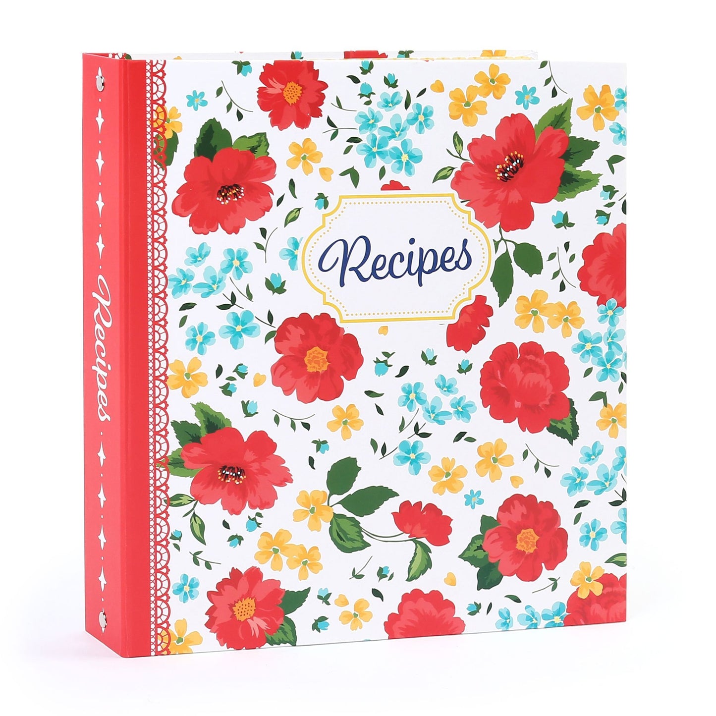 LotFancy Recipe Binder, with Blank Recipe Cards, Plastic Page Protectors, Tabbed Dividers, Labels - Kitchen Recipe Card Cookbook Binder Organizer Kit PMT