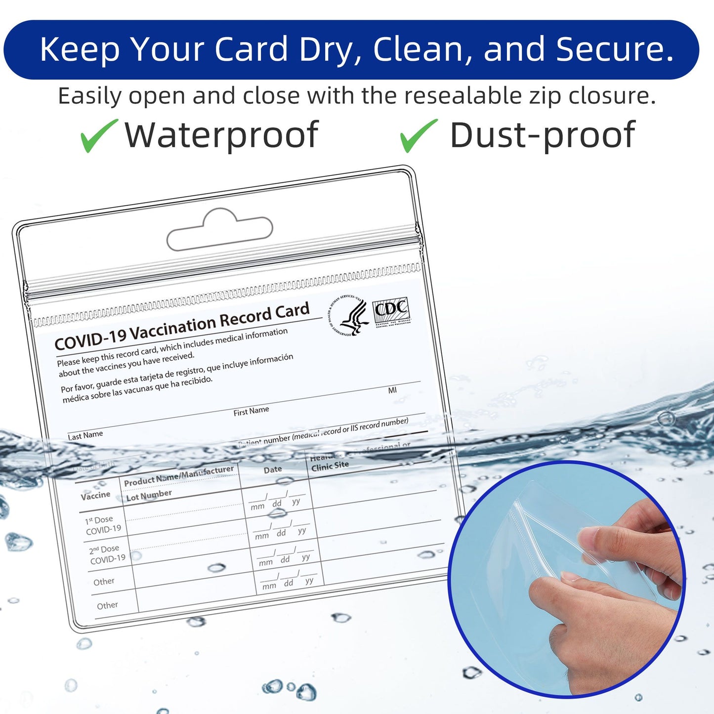 LotFancy New Medicare Card Holder, 16 Packs, 12Mil Clear Waterproof Medicare Card Protector Sleeves for Credit Card