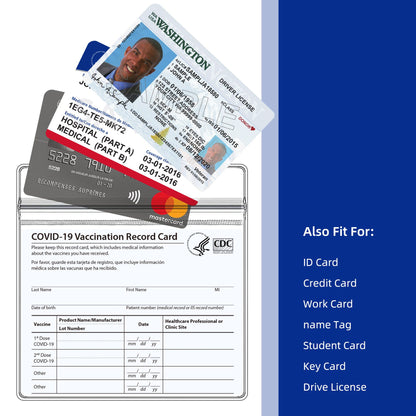 LotFancy New Medicare Card Holder, 16 Packs, 12Mil Clear Waterproof Medicare Card Protector Sleeves for Credit Card