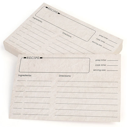 LotFancy 60 Count Recipe Cards, 4x6 Inch, Double Sided, Blank Recipe Cardstock