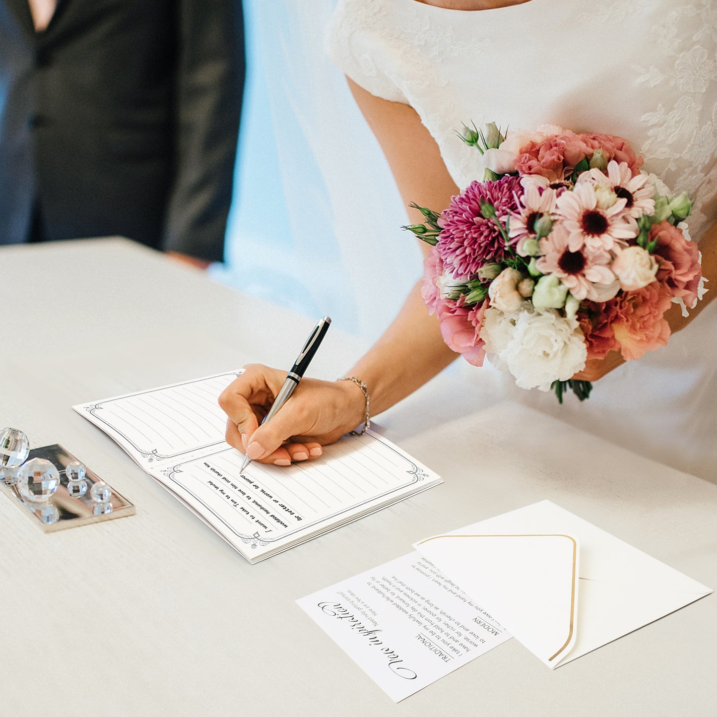 LotFancy Wedding Guest Book, 10x8’’ Sign in Book