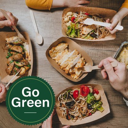 LotFancy 200 Pc Compostable utensils, Wooden Disposable Cutlery Set,100 Forks, 50 Spoons, 50 Knives
