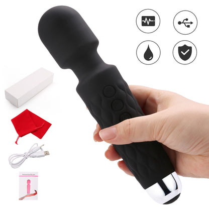 LotFancy Wand Massager for Women, Rechargeable Handheld Massager for Neck Shoulder Back