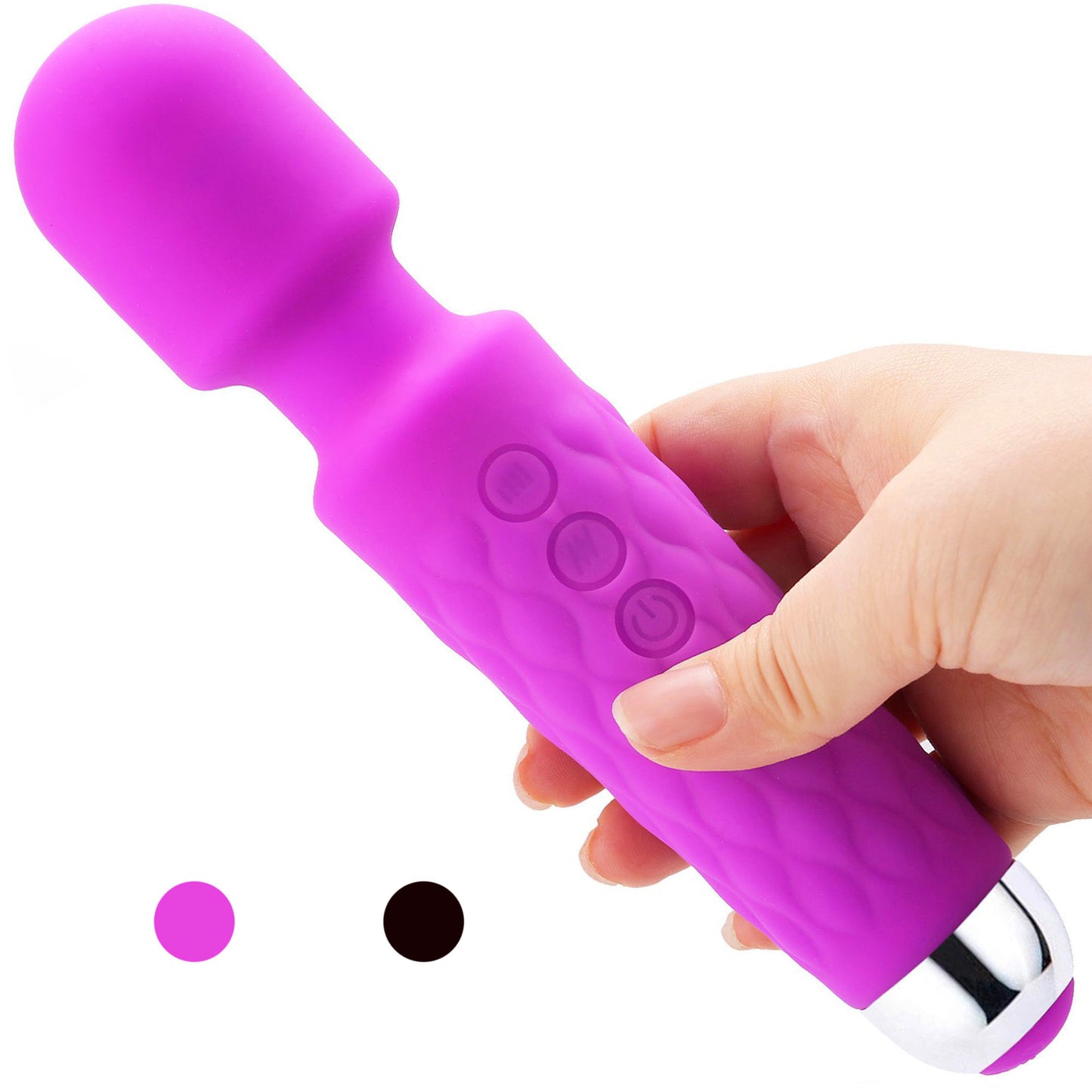 LotFancy Wand Massager for Women, Rechargeable Handheld Massager for Neck Shoulder Back