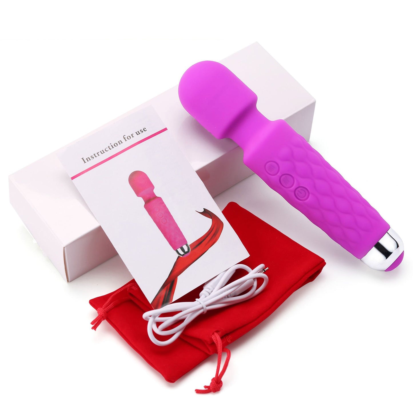 LotFancy Wand Massager for Women, Rechargeable Handheld Massager for Neck Shoulder Back