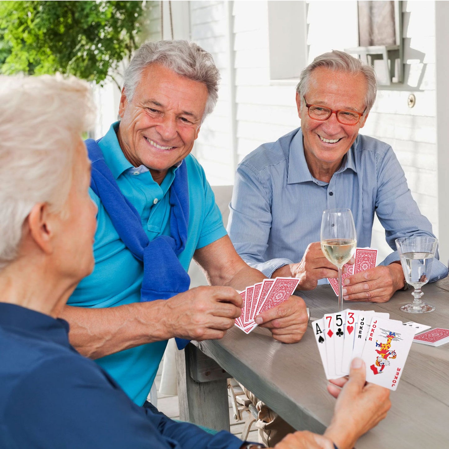 LotFancy Playing Cards, Jumbo Index, Large Print, Poker Size, for Texas Hold'em, Blackjack, Euchre Cards Games, Black and Red PMT