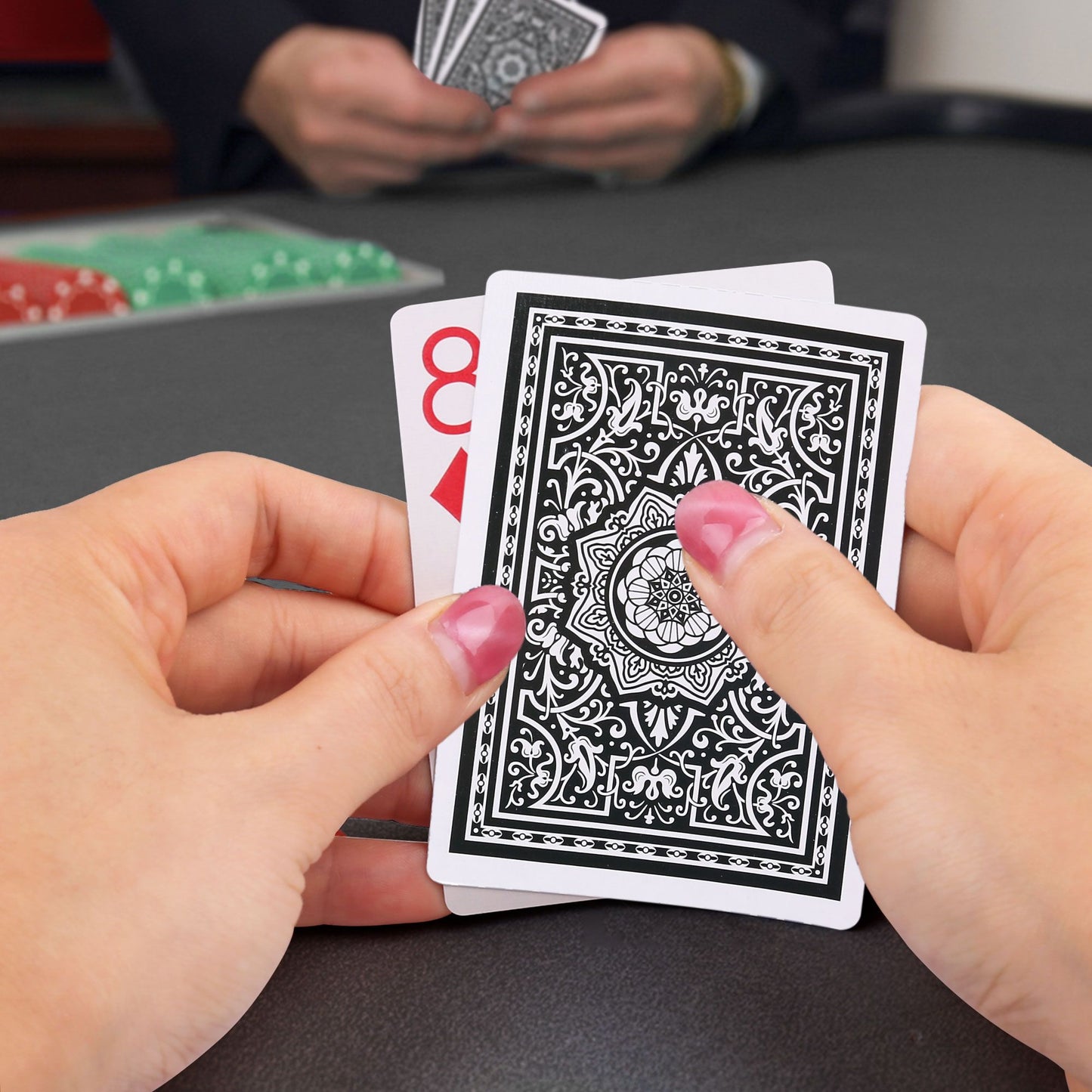 LotFancy Playing Cards, Jumbo Index, 12 Decks of Cards (6 Black 6 Red), Large Print, Poker Size