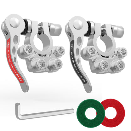 LotFancy Battery Terminal Connectors, Quick Release Disconnect Car Battery Terminal, Positive Negative for SAE/JIS Type A Posts
