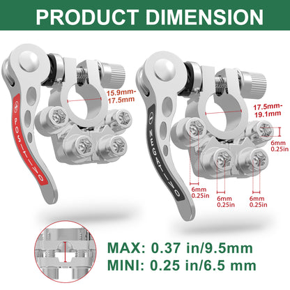 LotFancy Battery Terminal Connectors, Quick Release Disconnect Car Battery Terminal, Positive Negative for SAE/JIS Type A Posts